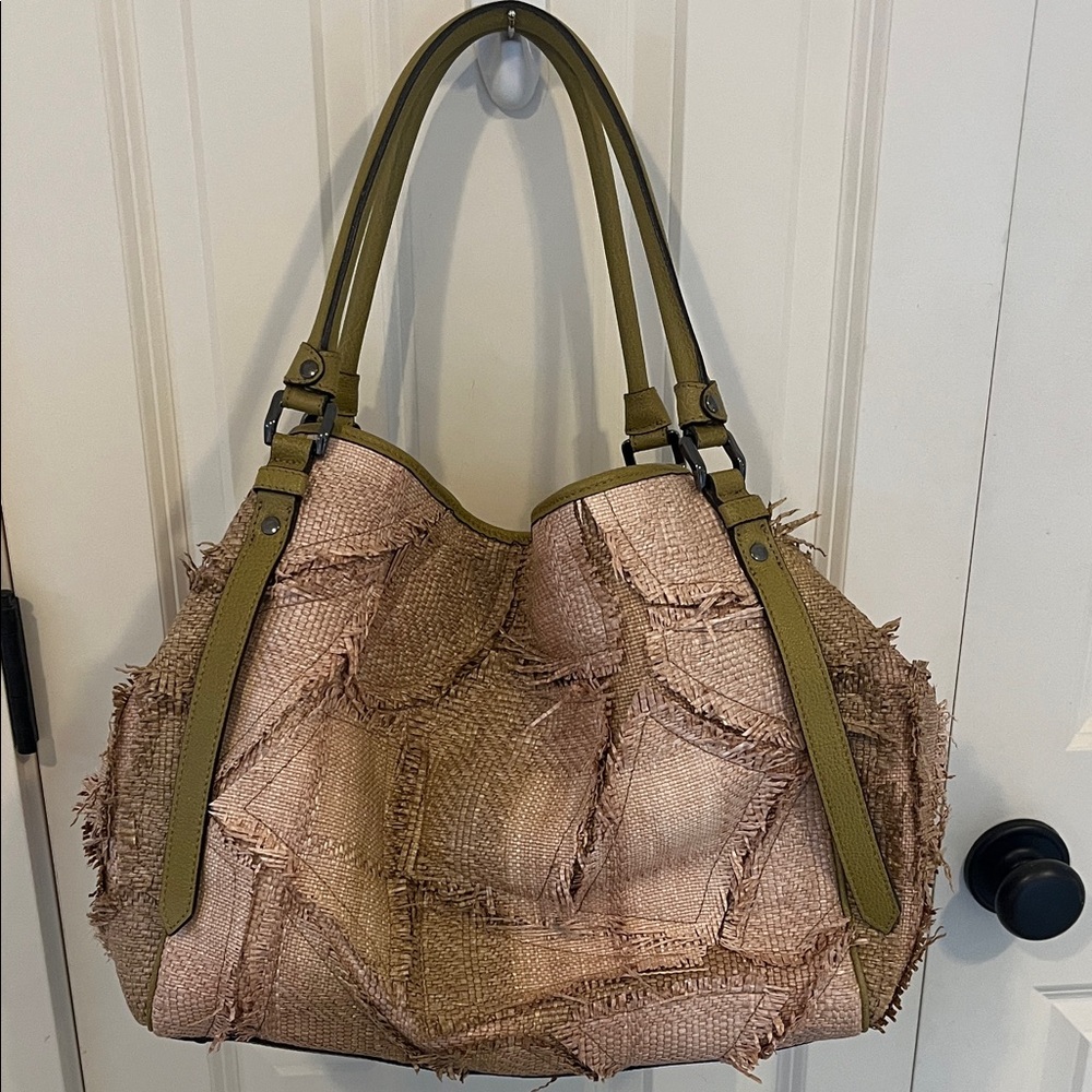 Burberry Tan and Olive Shoulder Bag